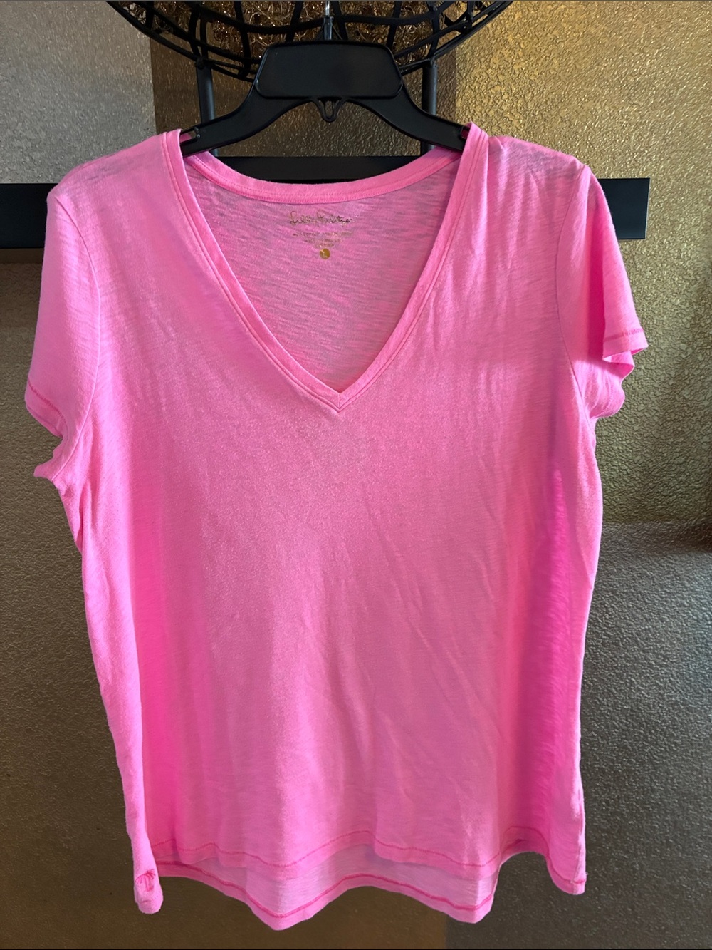 LILLY PULITZER ETTA PINK TEE L